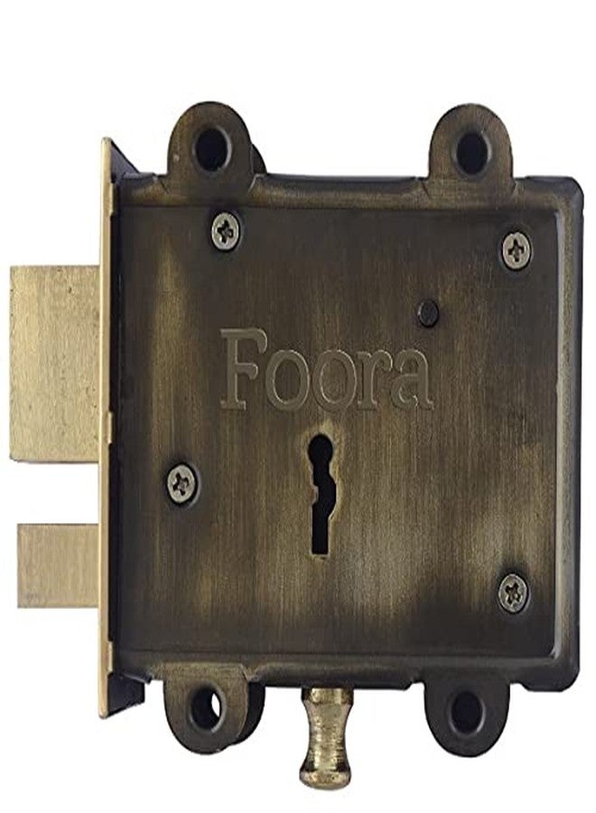 Foora Entry 2in1 Door Interlock 3 Keys with A Tower Bolt, 8 Lever Operated Both Side of The Door Lock (Antiqque, Polished Finish) - Image 3